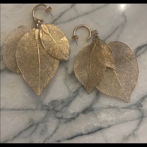 Zara drop leaf earrings